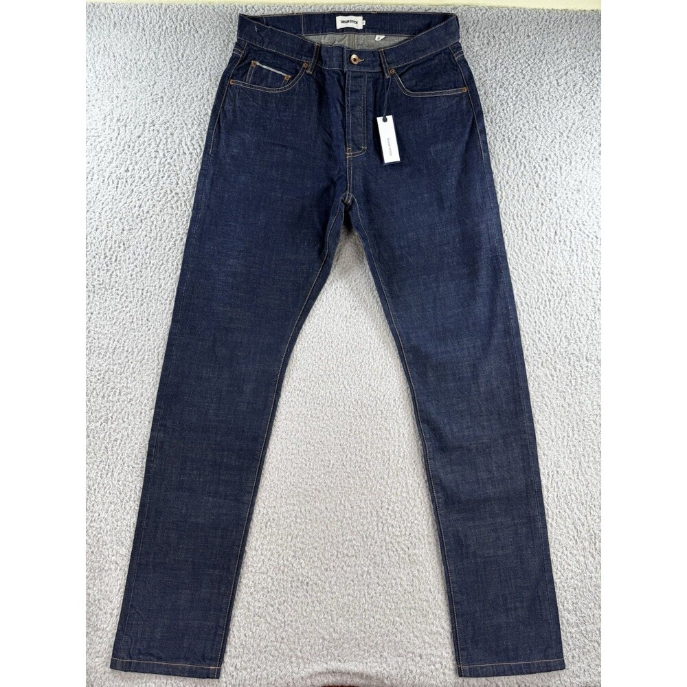 NWT TAYLOR STITCH THE SLIM JEAN IN RINSED ORGANIC SELVEDGE DENIM SIZE 33X34
